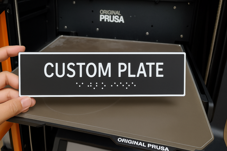 3D Printed Custom office plate